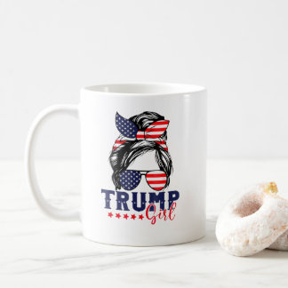 Mug Trump Girl Messy Bun Trump Élection 2024