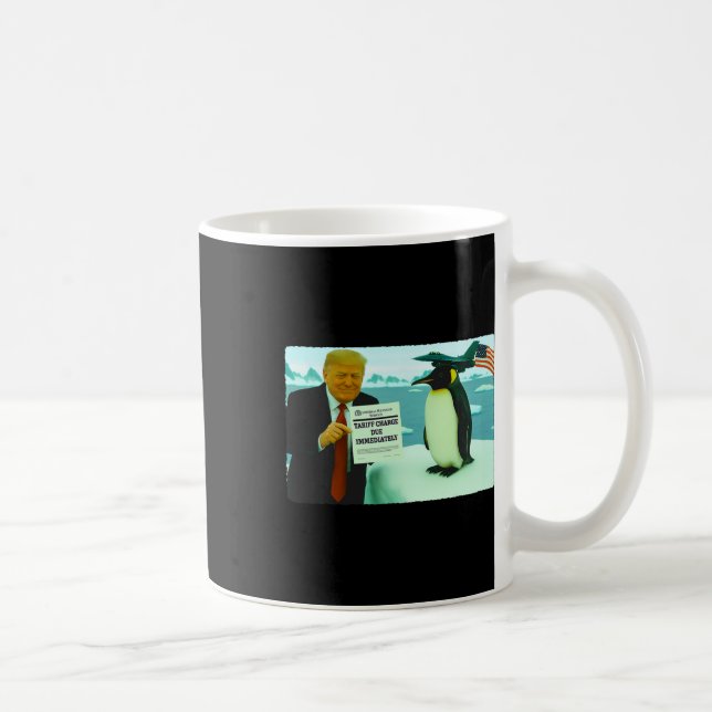 Mug Trump impose un droit de douane sur le pingouin Ir (Droite)