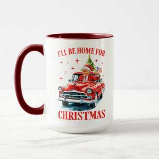 Mug Trump Je serai à la maison pour Noël