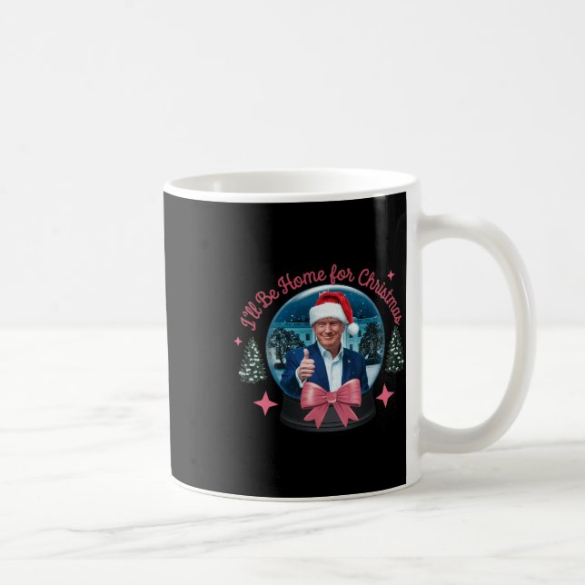 Mug Trump Je serai à la maison pour Noël et Noël (Droite)
