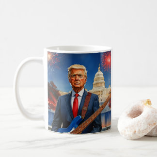 Mug Trump Jouant Basse Électrique US Capitol Fireworks