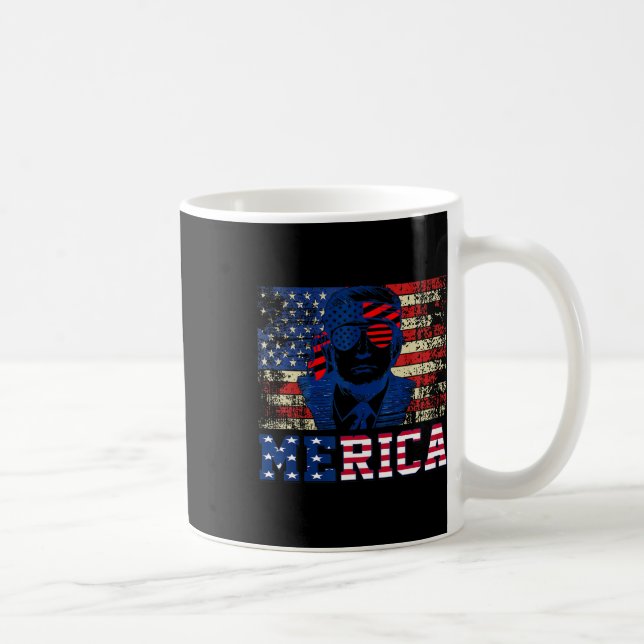 Mug Trump Joyeux Quatre 4 Juillet Trump Drapeau Améric (Droite)