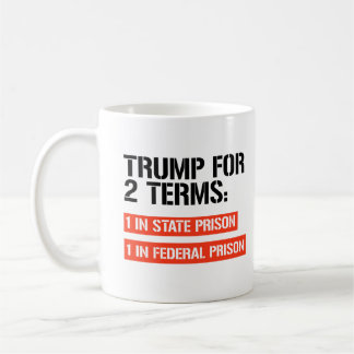 Mug Trump pour 2 mandats : Prison d'État et Prison féd