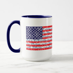 Mug Trump - Promesse d'allégeance États-Unis Drapeau