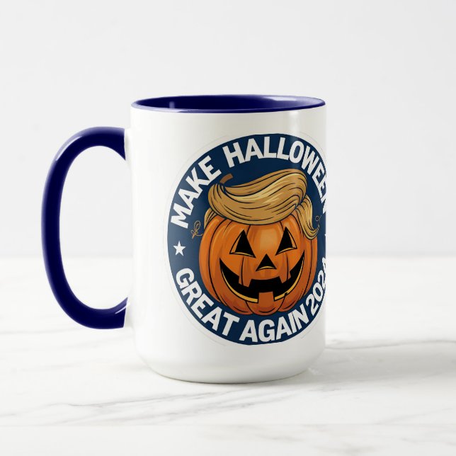Mug Trump rend la fête d'Halloween plus grande encore  (Gauche)