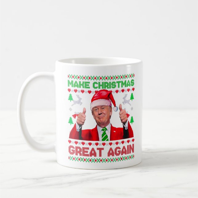 Mug Trump Rendre Noël super à nouveau cadeau de Noël (Gauche)