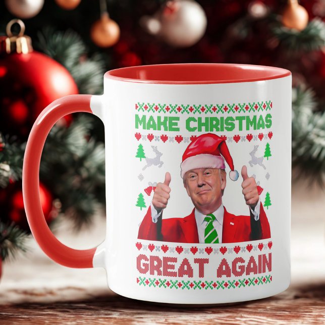 Mug Trump Rendre Noël super à nouveau cadeau de Noël (Créateur téléchargé)
