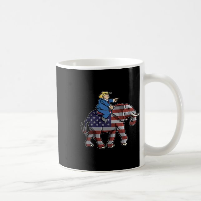 Mug Trump Riding Elephant Républicains Shirt Don (Droite)