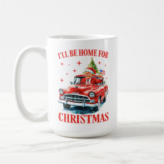 Mug Trump Santa Hat Je serai à la maison pour Noël