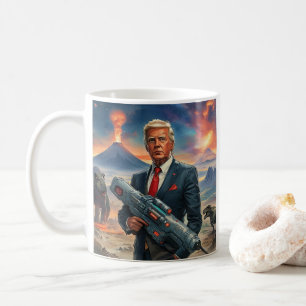 Mug Trump sur la planète Alien Dinosaures Laser Gun Vo