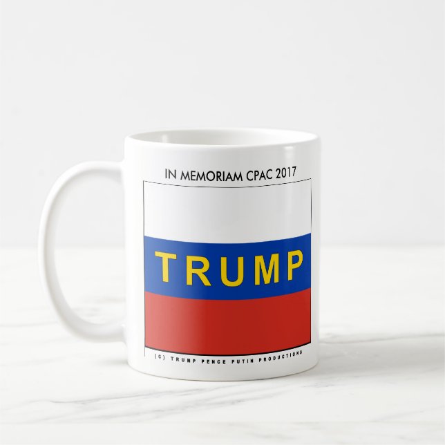 Mug Trump sur les PENNY PUTIN@CPAC 2017 d'ATOUT russes (Gauche)