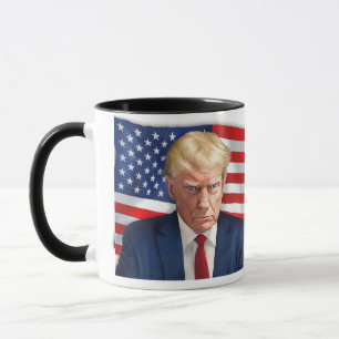 Mug Trump Tir de boue officiel avec un drapeau américa