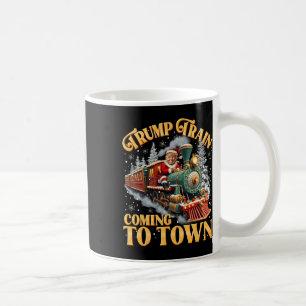 Mug Trump Train Noël Arrive À La Ville Père Noël Trump