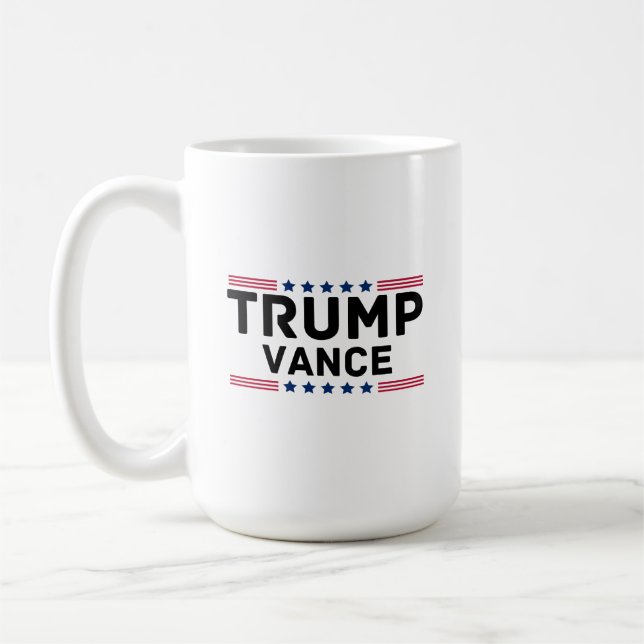 Mug Trump Vance 2024 Trump appuie le cadeau électoral (Gauche)