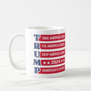 Mug Trump Vintage 2024 Sauver l'Amérique Votez Trump 2
