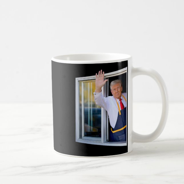 Mug Trump Waving Drive Thru Window Trump Servant le fr (Droite)