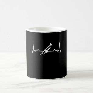 Mug Trumpet Jazz Music Heartbeat Funny Gift