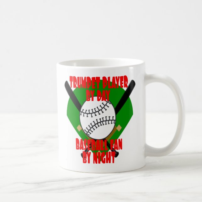 Mug Trumpet Player aime le baseball (Droite)