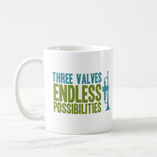 Mug Trumpet Player Cadeau Trois Valves Instrument de m (Gauche)