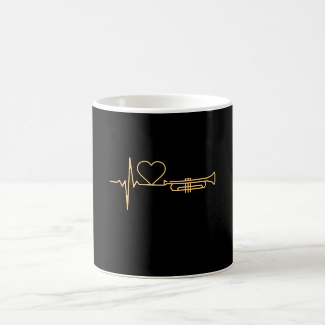 Mug Trumpet - Trumpet Hearbeat cadeau (Centre)