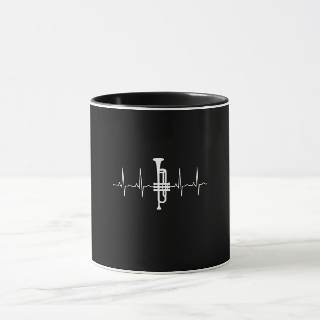 Mug Trumpet - Trumpet Hearbeat cadeau (Centre)