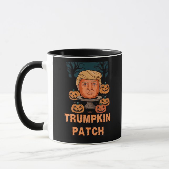 Mug Trumpkin Halloween - Drôle Citrouille politique De (Gauche)