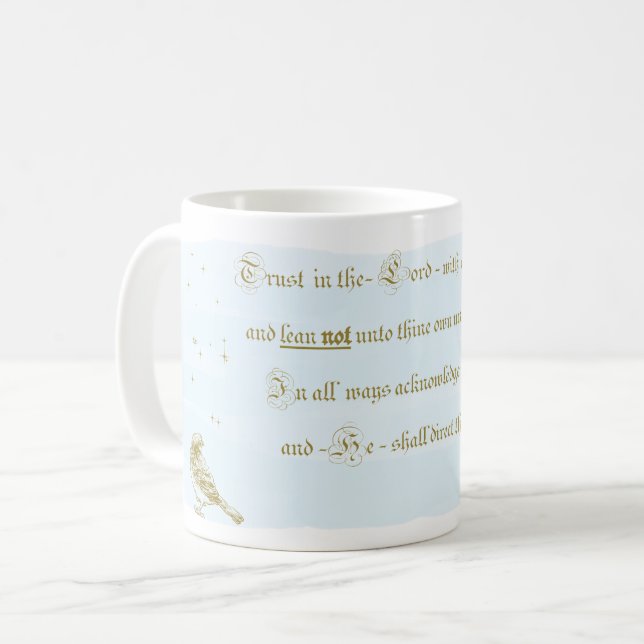 Mug Trust dans le Seigneur Proverbes la bible call (Devant gauche)