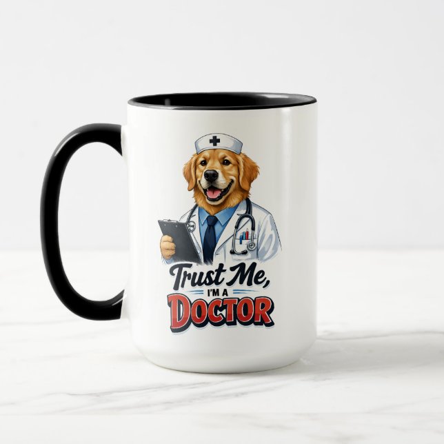 Mug Trust Me I’m a Dogtor Funny Dog Doctor (Gauche)