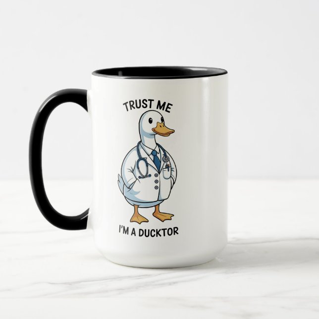 Mug Trust Me I’m a Ducktor Funny Doctor Day (Gauche)