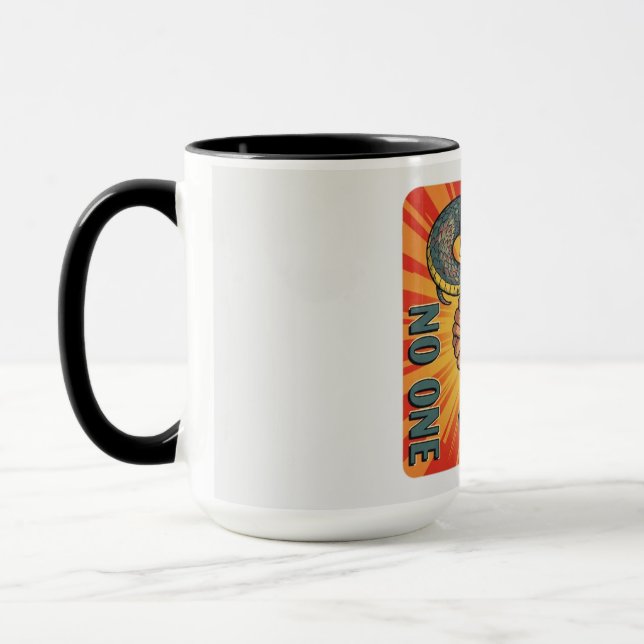 Mug "Trust No One - Retro Snake Handshake Art | (Gauche)