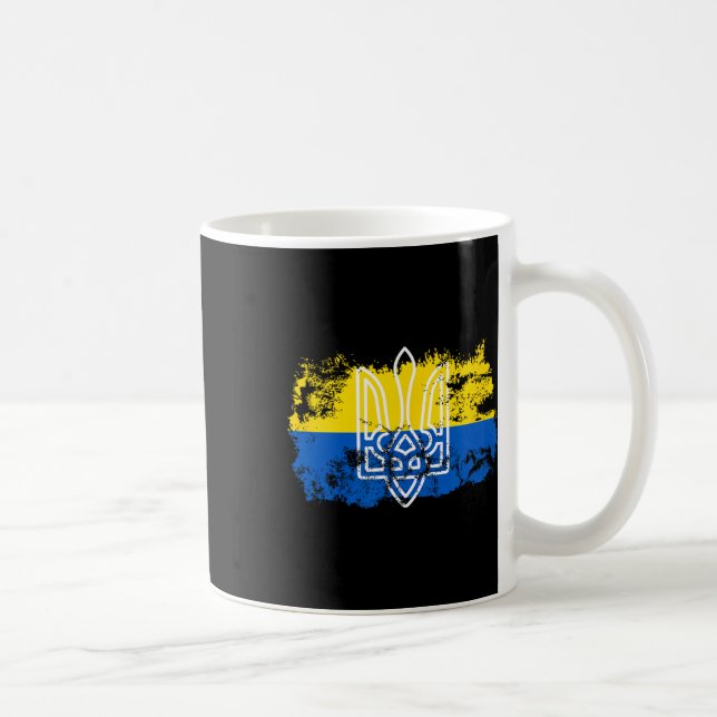 Mug Tryzub Debout Uni Avec L'Ukraine Trident Ukrainien (Droite)