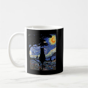 Mug Tshirt chat, Starry Night Cat Tee, Van Gogh Cat Gi