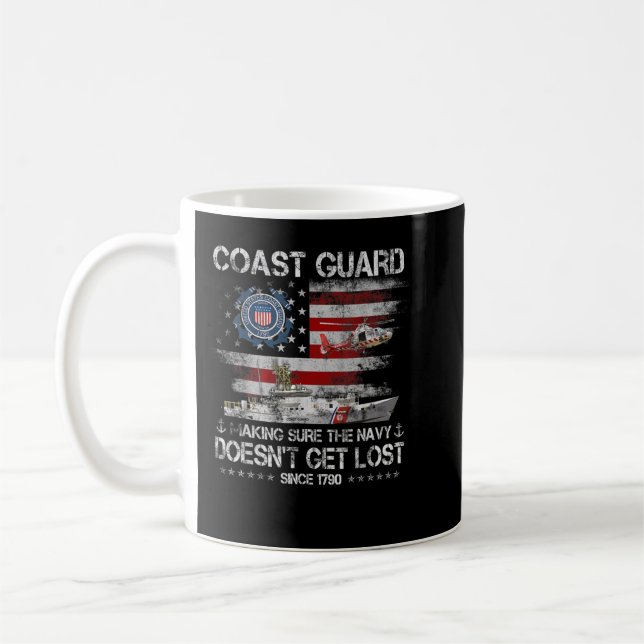 Mug Tshirt vétéran de la Garde côtière USCG American F (Gauche)