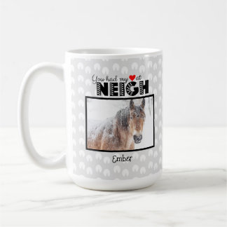 Mug Tu Avais Mon Coeur À Neigh Personnalisé Nom Photo