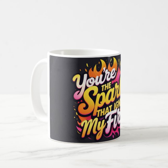 Mug Tu es l'étincelle qui enflamme mon feu (Devant gauche)