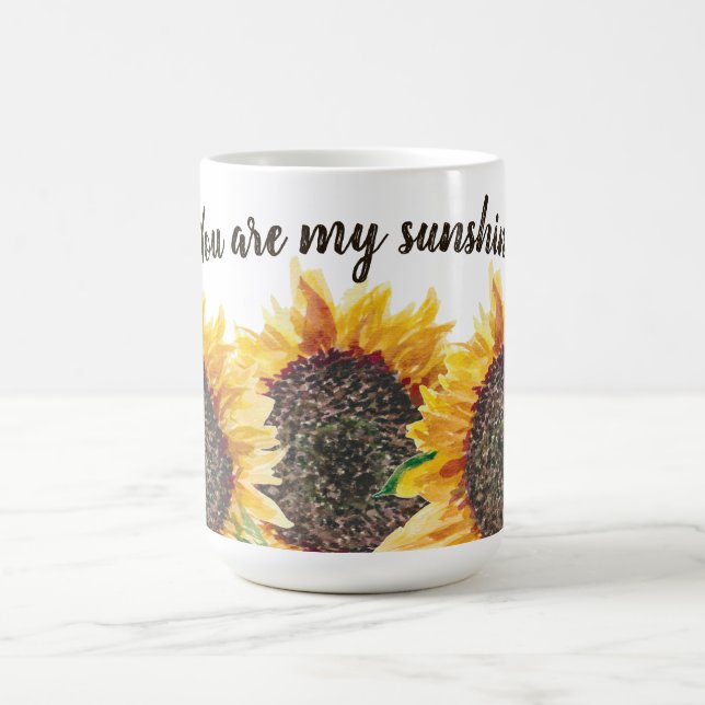 Mug Tu es mon soleil Jaune Brun Tournesols (Centre)