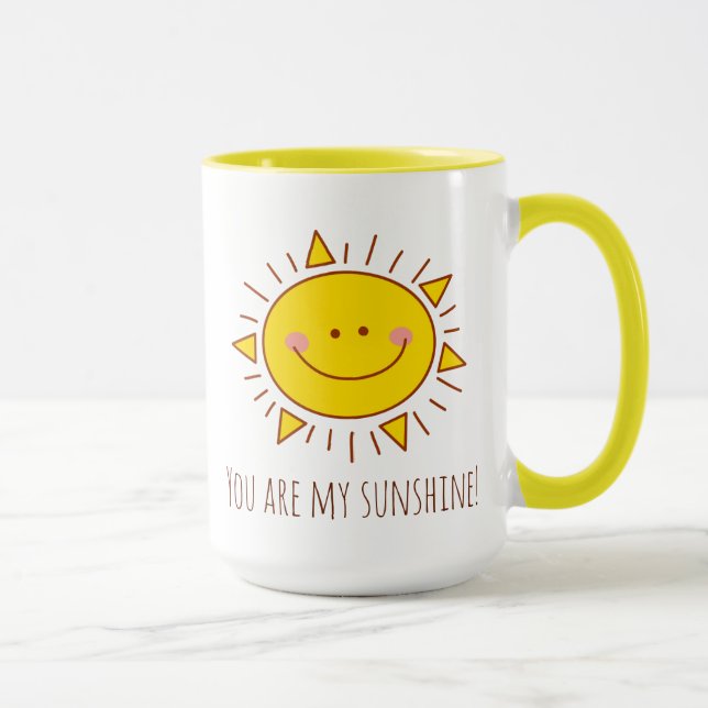 Mug Tu Es Mon Soleil Joyeux Jour Ensoleillé (Droite)