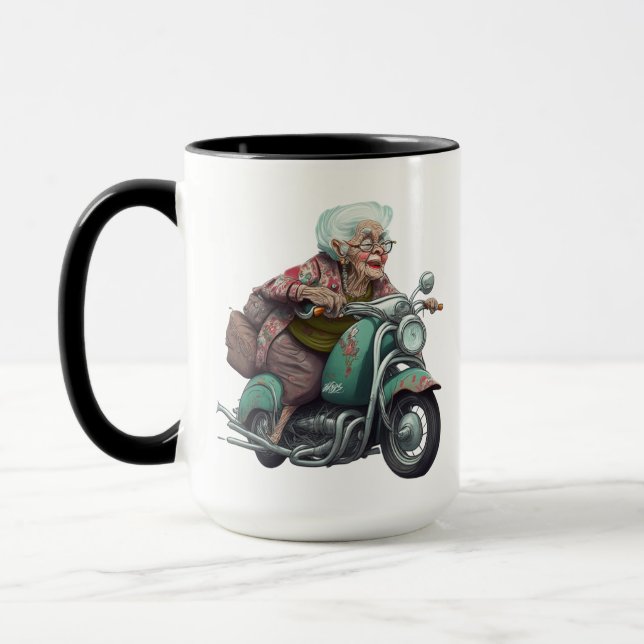 Mug Tu es seulement aussi vieille que tu te sens drôle (Gauche)