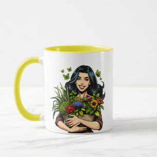 Mug Tu Grandis Fille ! Clin plante Drôle toxicomane