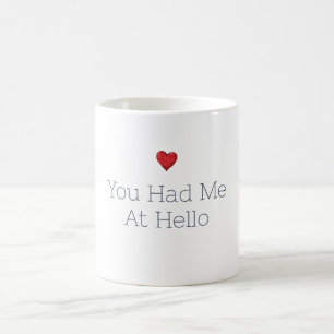 Mug Tu M'As Eu Dès Bonjour Cœur Rouge