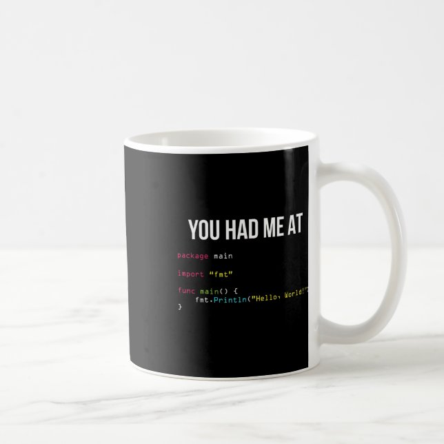 Mug Tu M'as Eu Dès Bonjour Monde Codage Cool Jeux Chri (Droite)