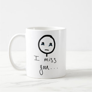 Mug Tu me manques Stickman sketch, Tears Cing Meme