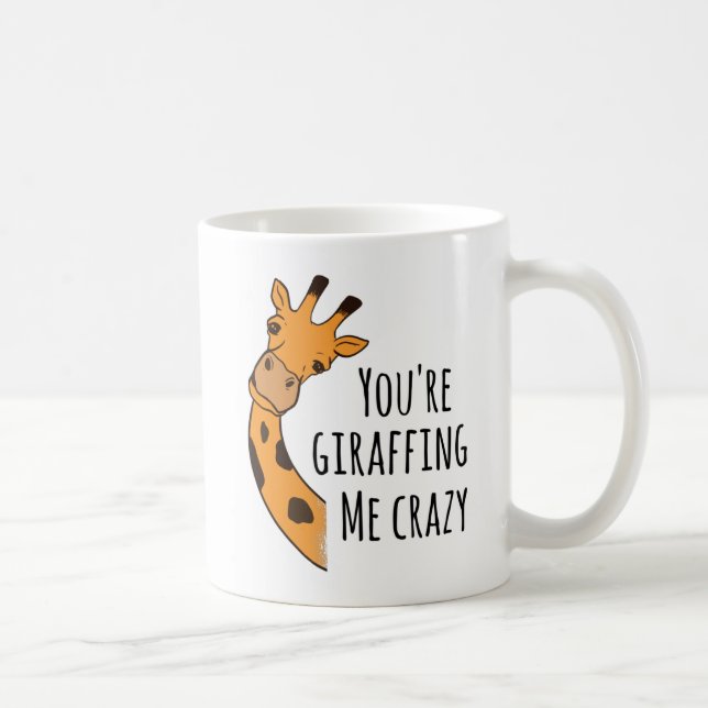 Mug Tu me rends fou avec tes girafes (Droite)