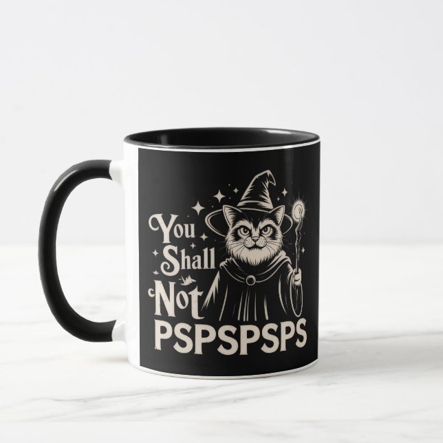 Mug Tu ne PSPSPSPS Chaton Drôle Magicien Papa  (Gauche)