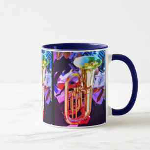 Mug Tuba Luisant Perspective Inclinée Fanfare