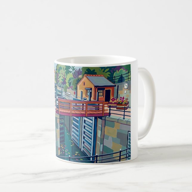 Mug Tuel Lane écluse Sowerby Bridge Yorkshire Canal Ar (Devant droit)