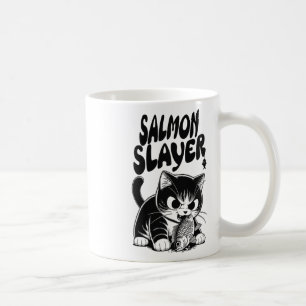 Mug Tueur de saumon Chat drôle de pêche au saumon Pois