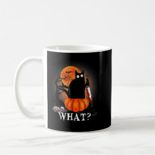 Mug Tueur Halloween Lune effrayante Chat noir avec cou