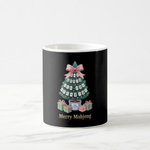 Mug Tuile d'arbre de Noël Mahjong joyeux Cadeaux Arc r