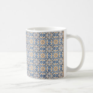 Mug tuile du Portugal de décoration bleue de Lisbonne